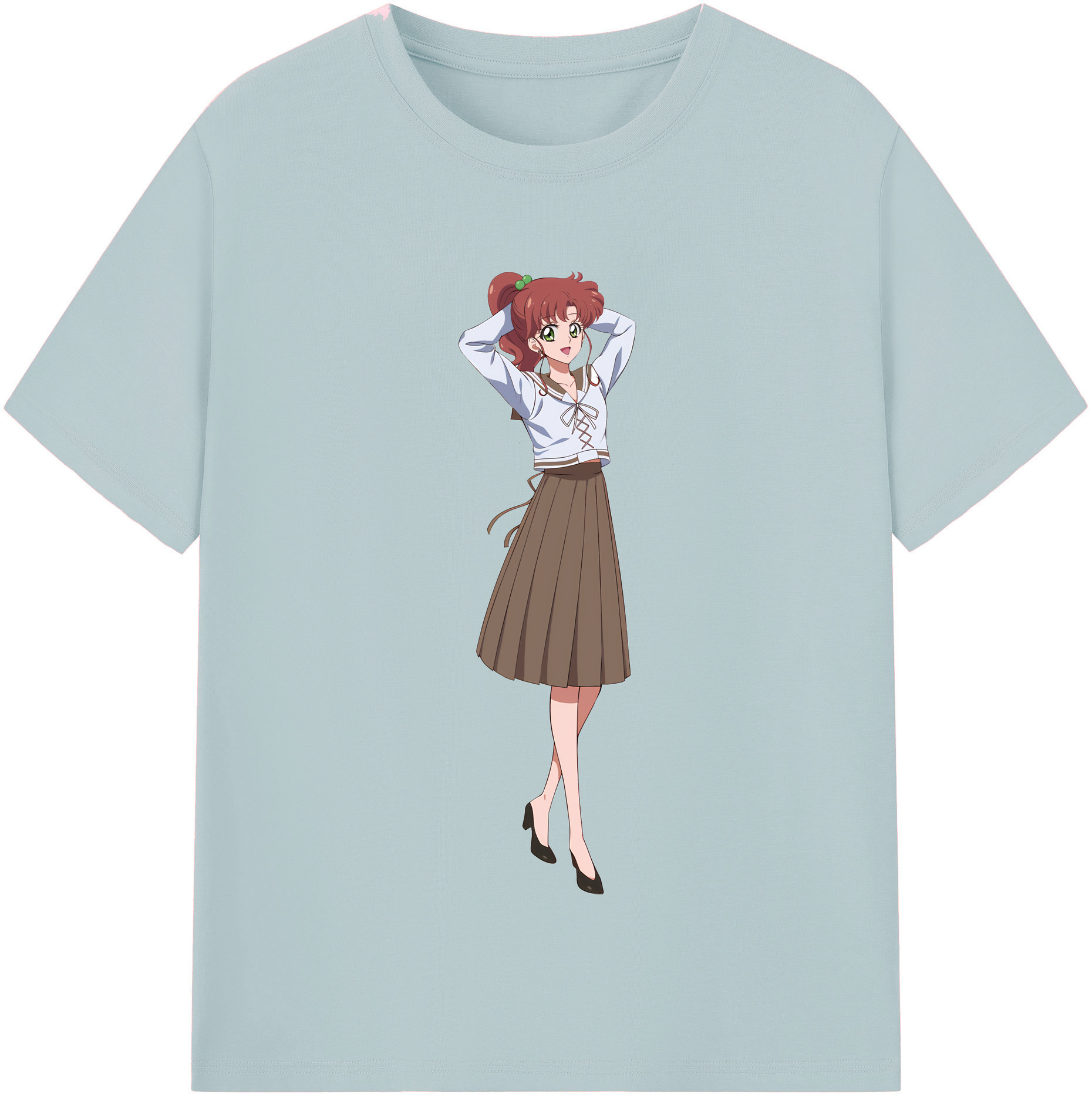 （画像用） 美少女戦士セーラームーン 木野 まこと きの まこと Sailor Moon Kino Makoto （セーラージュピター；Sailor Jupiter） 綿100％半袖Tシャツ（フロントプリント）
